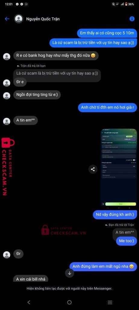 99ZP24337M55767186 Doan Chi Tai BV BANK bị cảnh báo lừa đảo scam