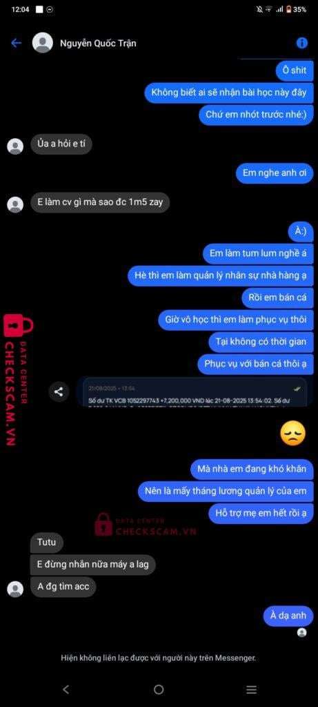 99ZP24337M55767186 Doan Chi Tai BV BANK bị cảnh báo lừa đảo scam