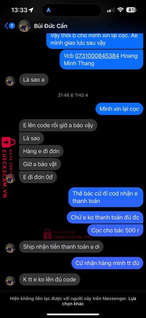 99ZP24344M57407248 Nguyen Van Hieu BV BANK bị cảnh báo lừa đảo scam