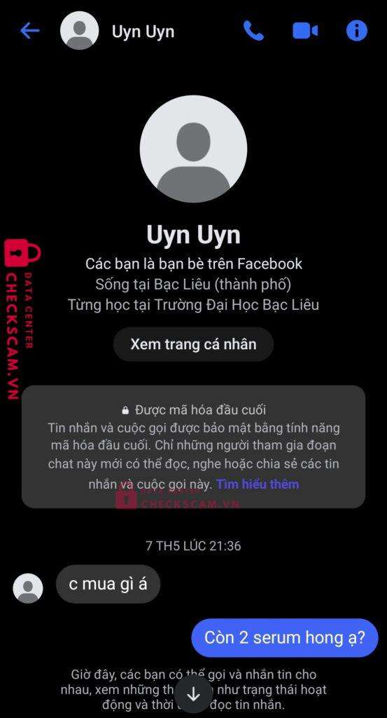 99ZP25066M83949836 Ha Phuong Uyen BV BANK bị cảnh báo lừa đảo scam