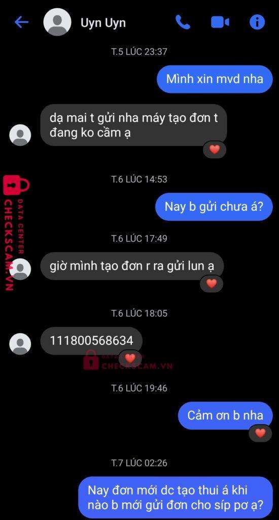 99ZP25066M83949836 Ha Phuong Uyen BV BANK bị cảnh báo lừa đảo scam