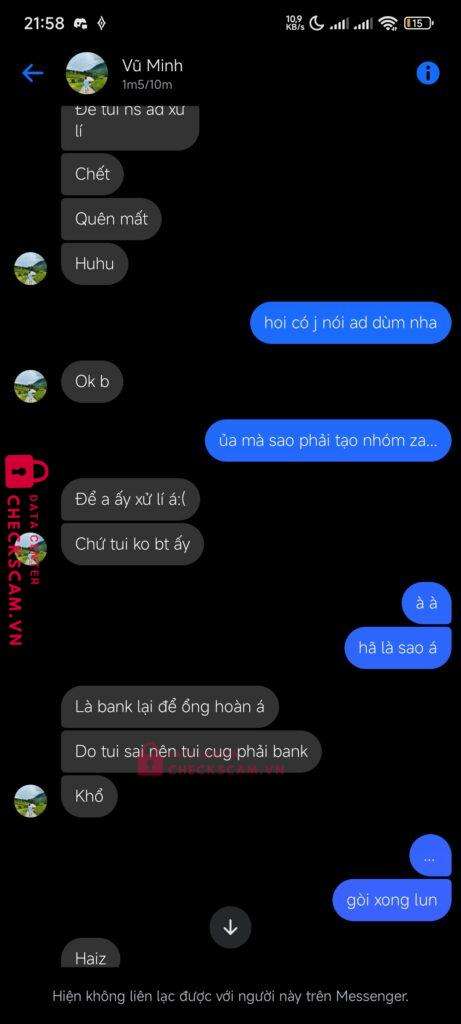 99ZP25161M05285988 NGUYEN HOANG SON BV BANK bị cảnh báo lừa đảo scam