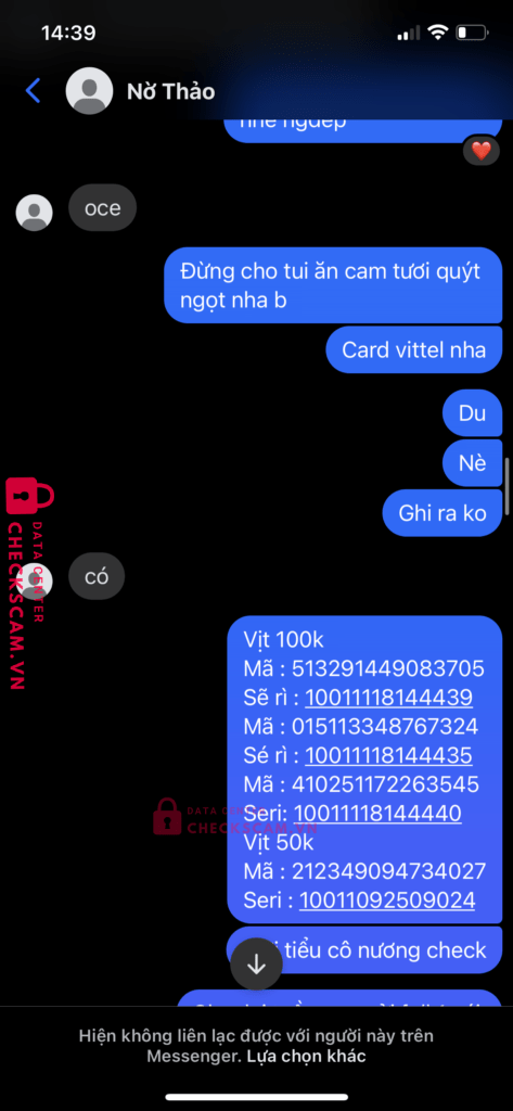 99ZP25167M06749545 NGUYEN PHUONG THAO BV BANK bị cảnh báo lừa đảo scam