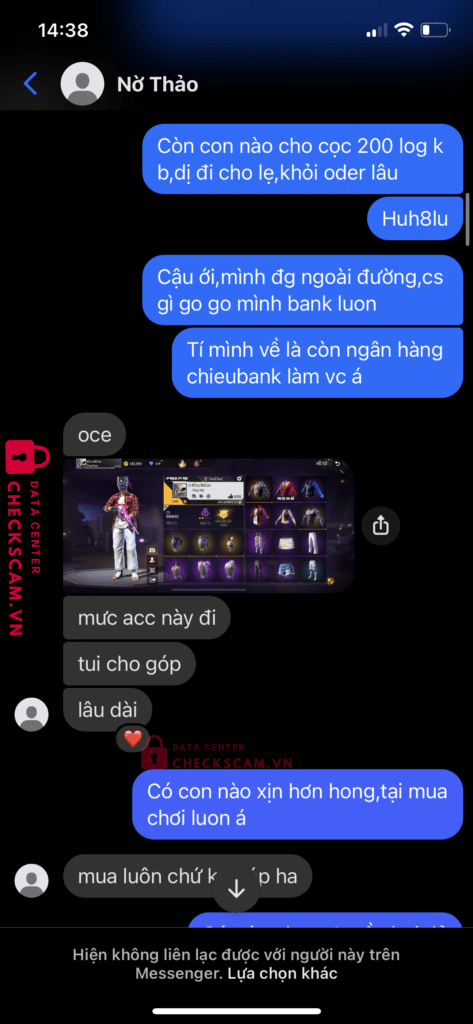 99ZP25167M06749545 NGUYEN PHUONG THAO BV BANK bị cảnh báo lừa đảo scam