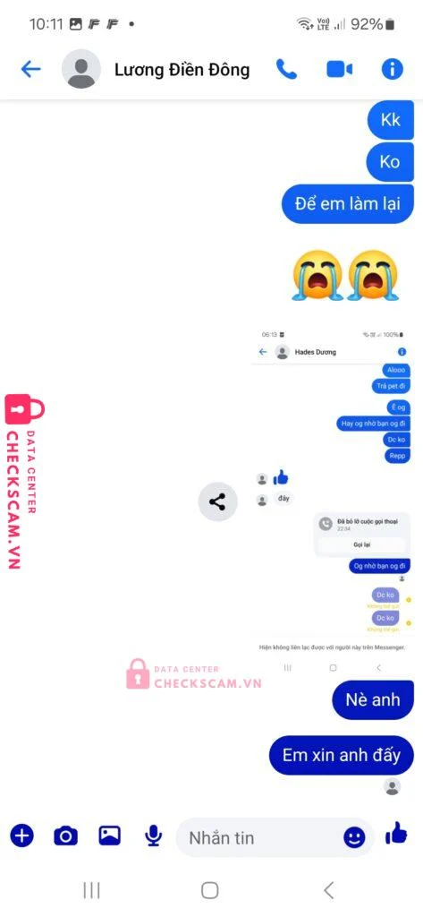 99ZP25176M08772087 HO VO HOANG THANH BV BANK bị cảnh báo lừa đảo scam