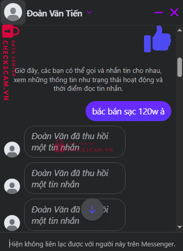 VQRQADUNP3369 Doan Van Tien MB bị cảnh báo lừa đảo scam