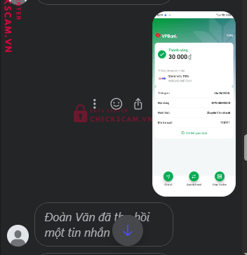 VQRQADUNP3369 Doan Van Tien MB bị cảnh báo lừa đảo scam