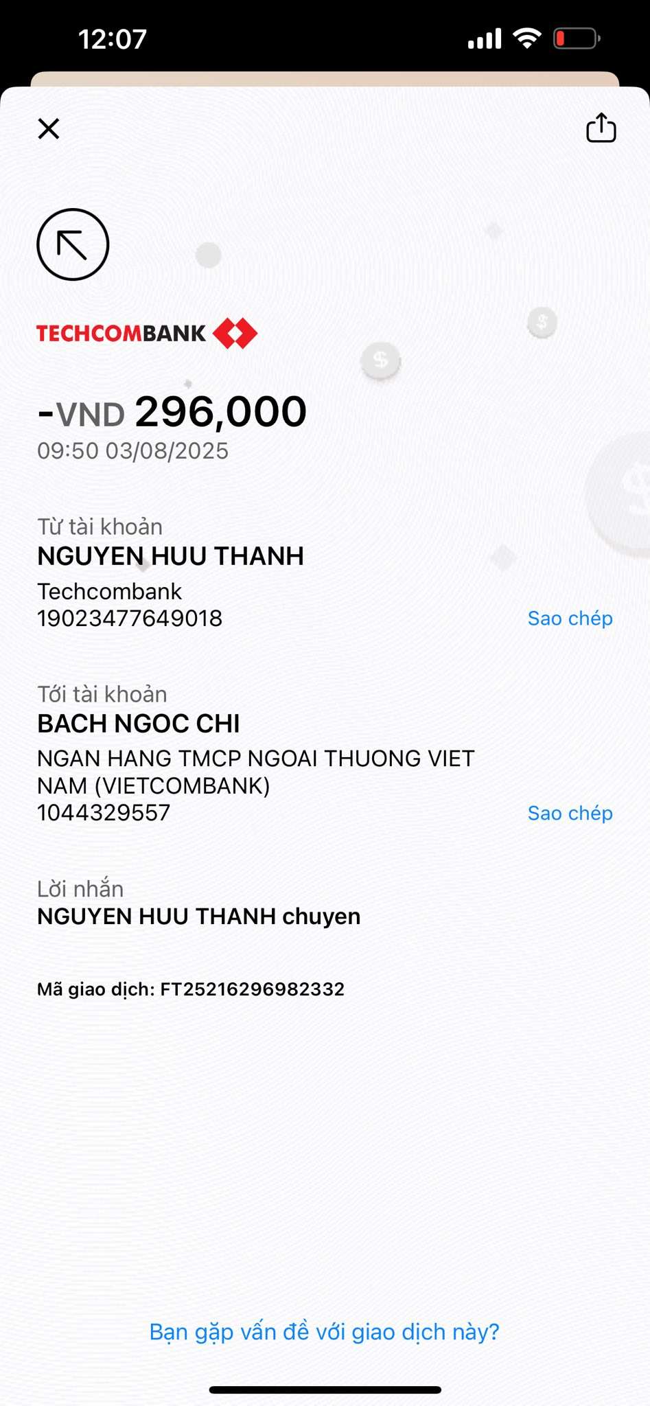 1044329557 BACH NGOC CHI Vietcombank bị cảnh báo lừa đảo scam
