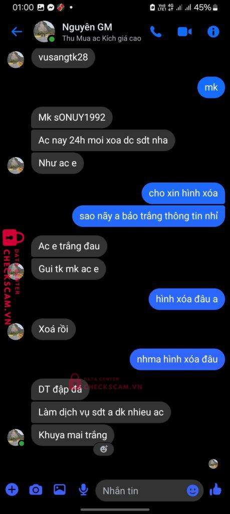 071179641 BAN SINH NGUYEN VIB bị cảnh báo lừa đảo scam