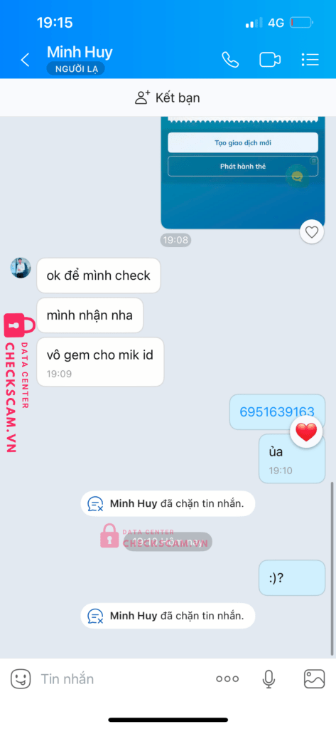 100905037979 CU MINH HUY MB Bank bị cảnh báo lừa đảo scam