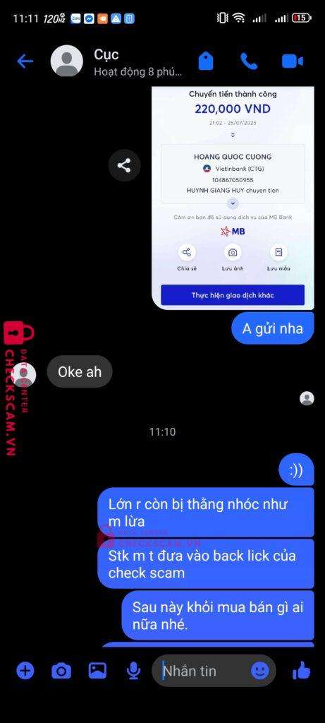 104867050955 HOANG QUOC CUONG Vietinbank bị cảnh báo lừa đảo scam
