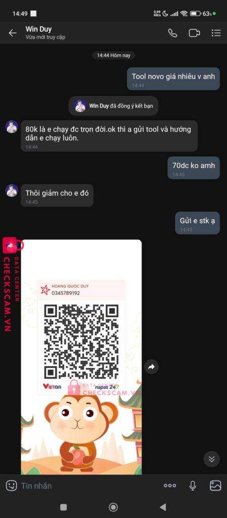 0345789192 HOANG QUOC DUY MB BANK bị cảnh báo lừa đảo scam