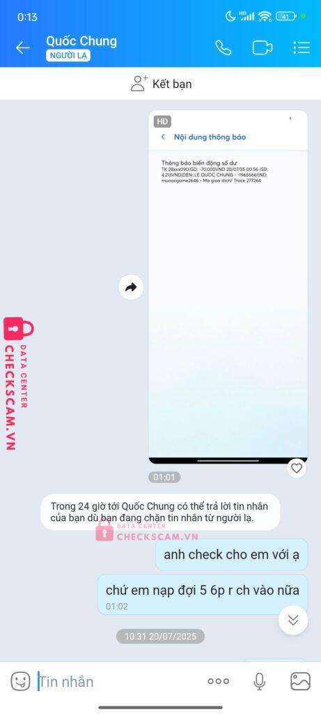 19655661 LE QUOC CHUNG ACB bị cảnh báo lừa đảo scam