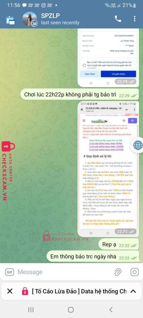 0929286041 LE THANH TUNG Zalopay bị cảnh báo lừa đảo scam