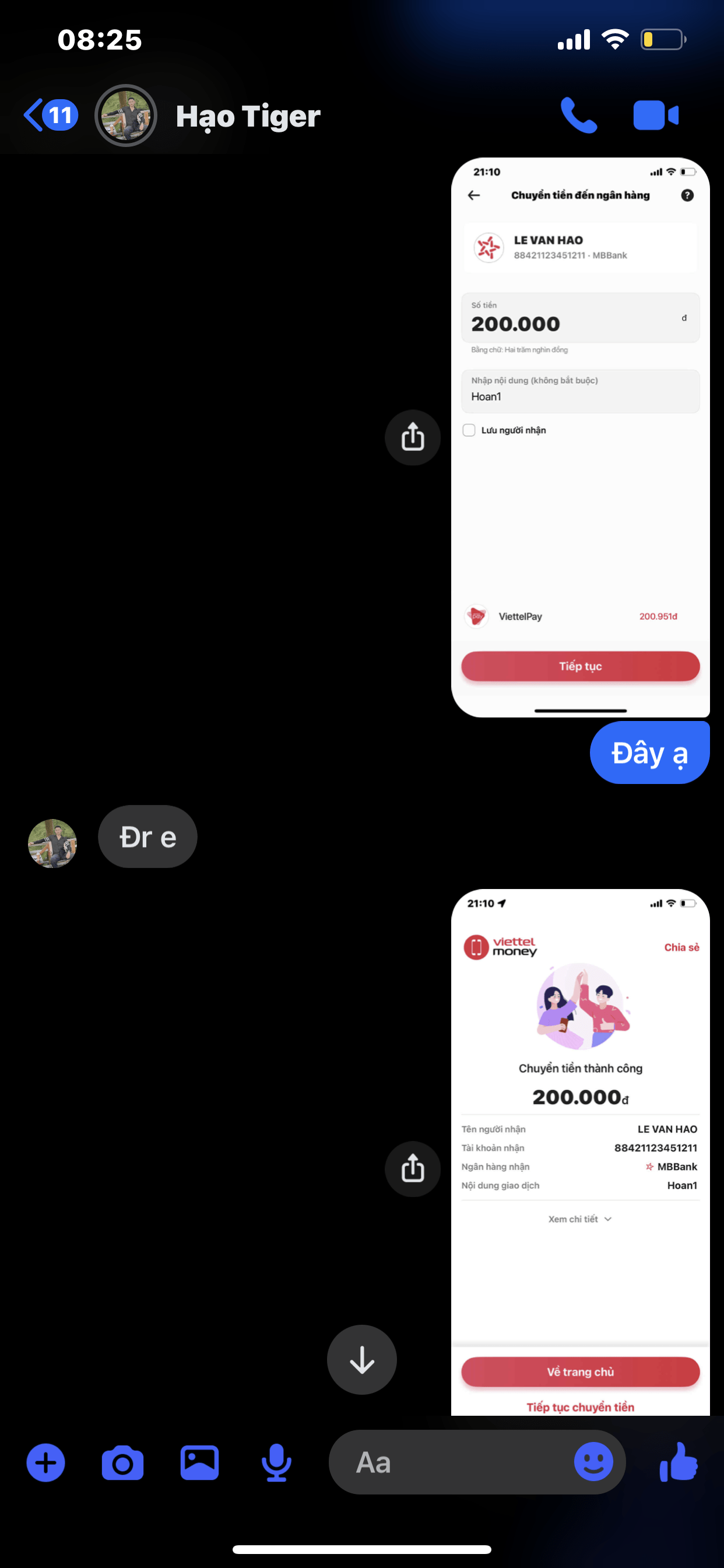 88421123451211 LE VAN HAO MB BANK bị cảnh báo lừa đảo scam