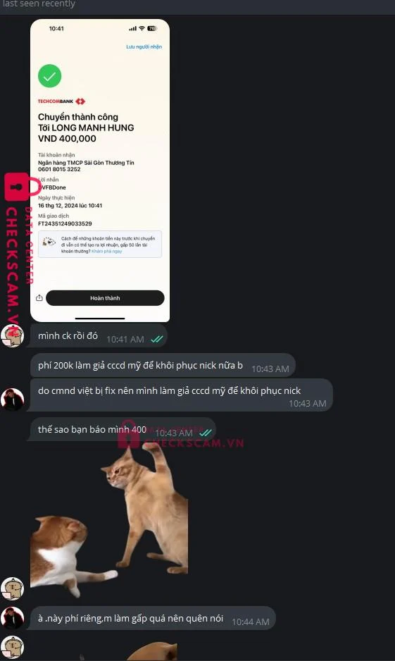 060180153252 LONG MANH HUNG Sacombank bị cảnh báo lừa đảo scam