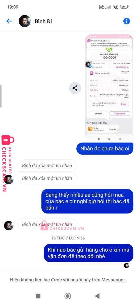 5653441997 LUONG THANH BINH Quân Đội MB bị cảnh báo lừa đảo scam