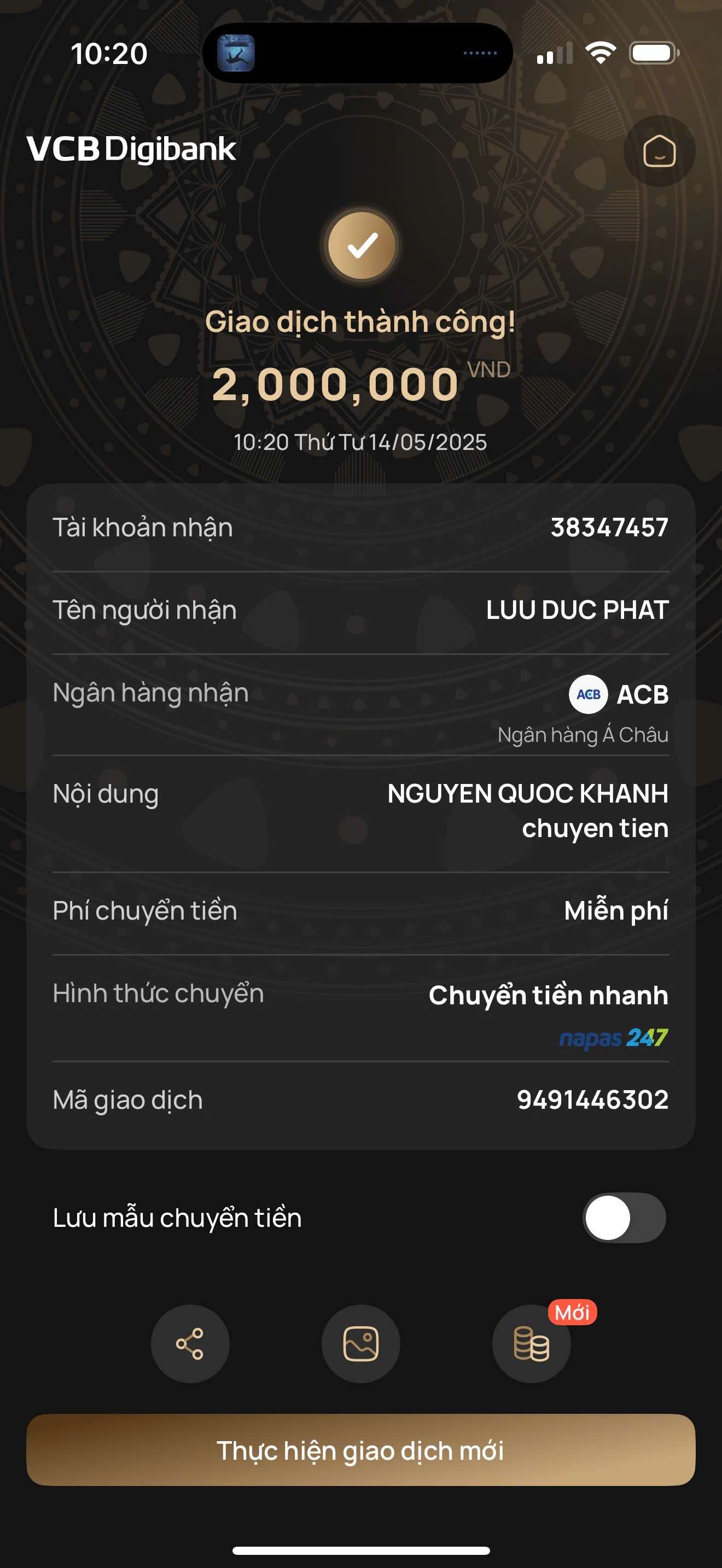 38347457 LUU DUC PHAT ACB bị cảnh báo lừa đảo scam