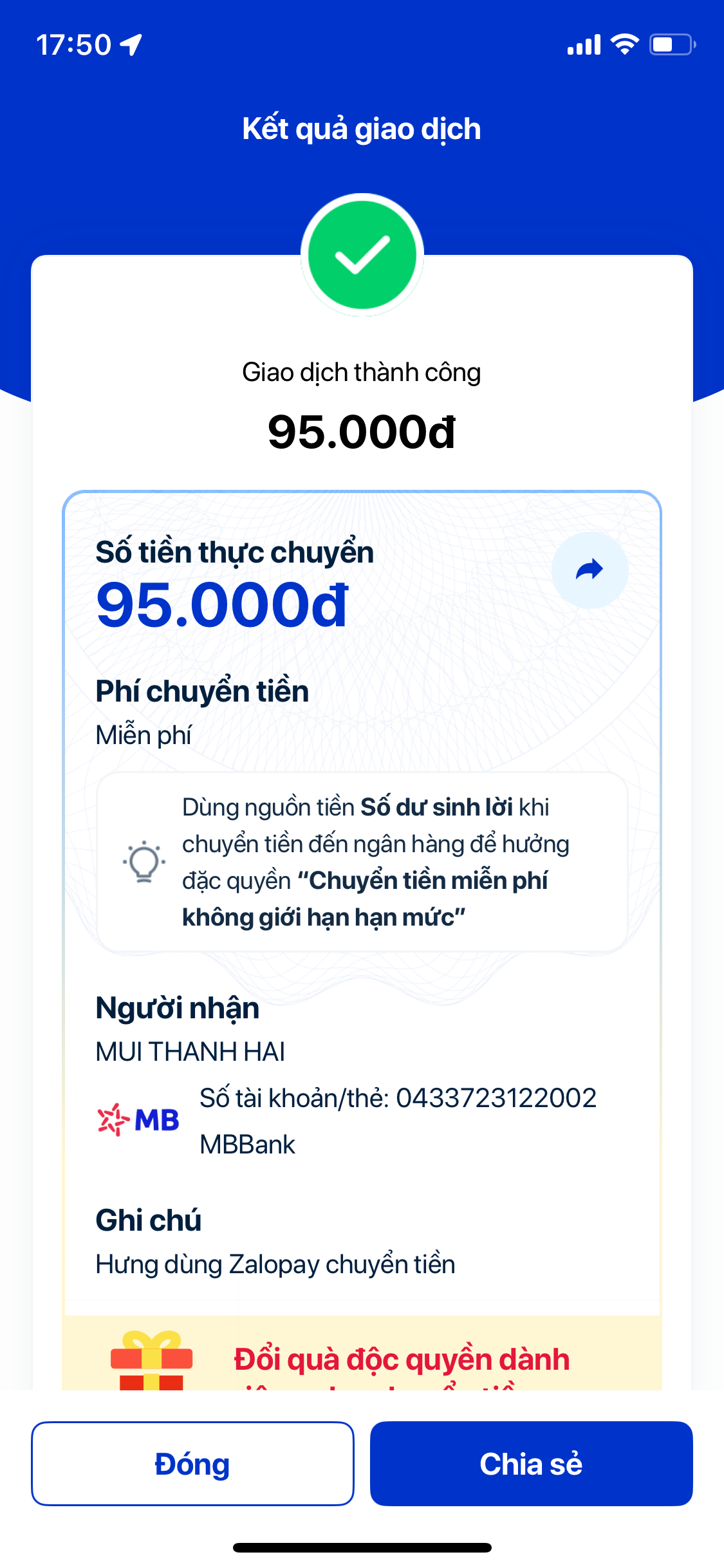 0433723122002 MUI THANH HAI MB BANK bị cảnh báo lừa đảo scam
