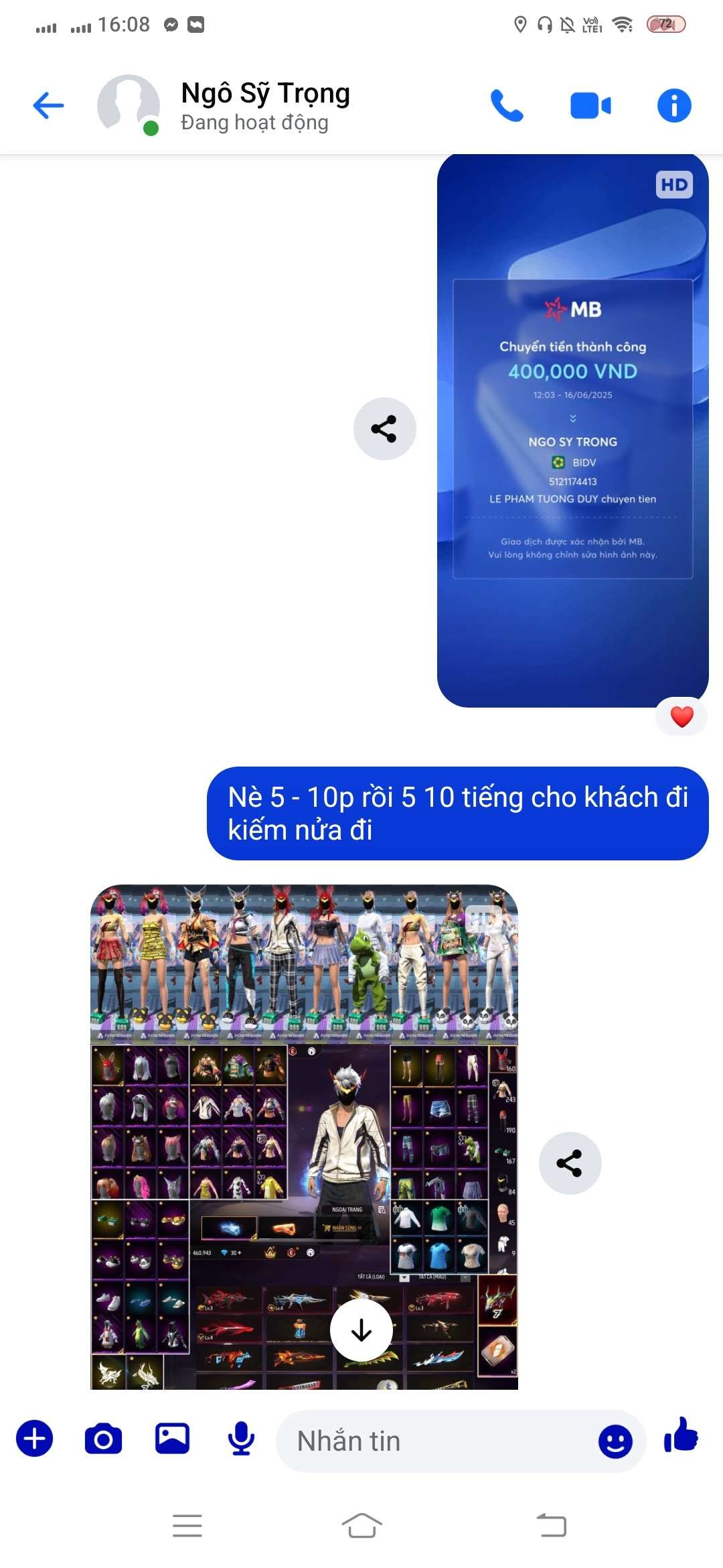 5121174413 NGO SY TRONG BIDV bị cảnh báo lừa đảo scam