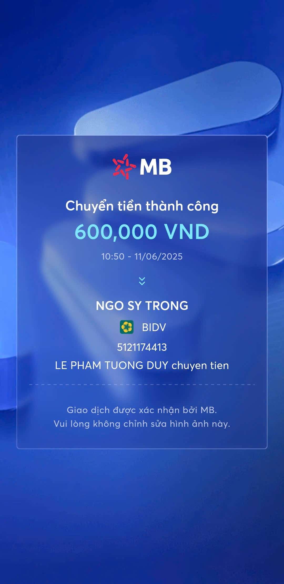5121174413 NGO SY TRONG BIDV bị cảnh báo lừa đảo scam