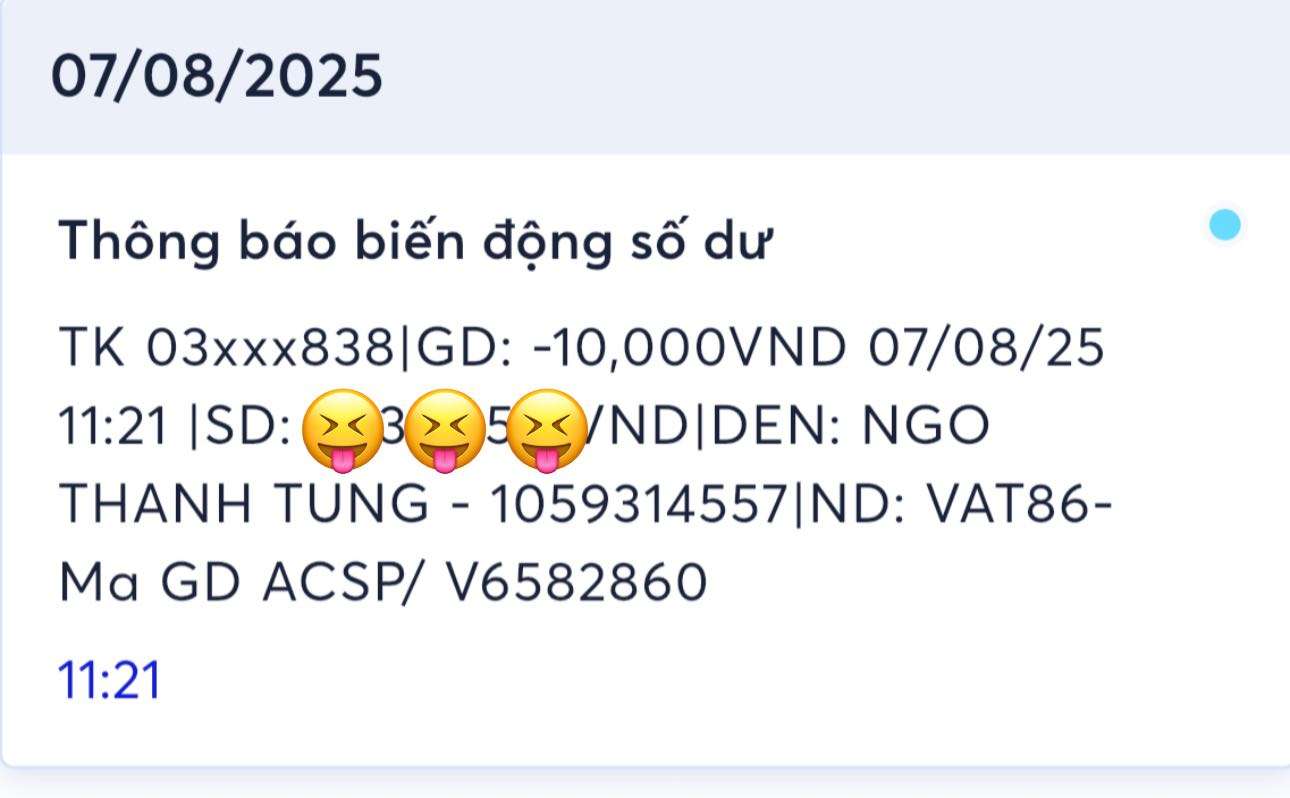 1059314557 NGO THANH TUNG VCB bị cảnh báo lừa đảo scam