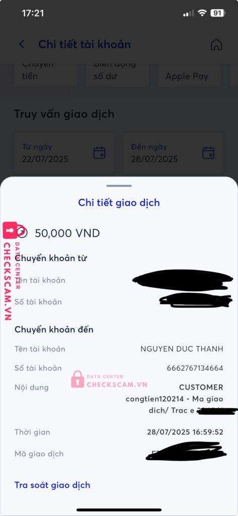 6662767134664 NGUYEN DUC THANH VP BANK bị cảnh báo lừa đảo scam