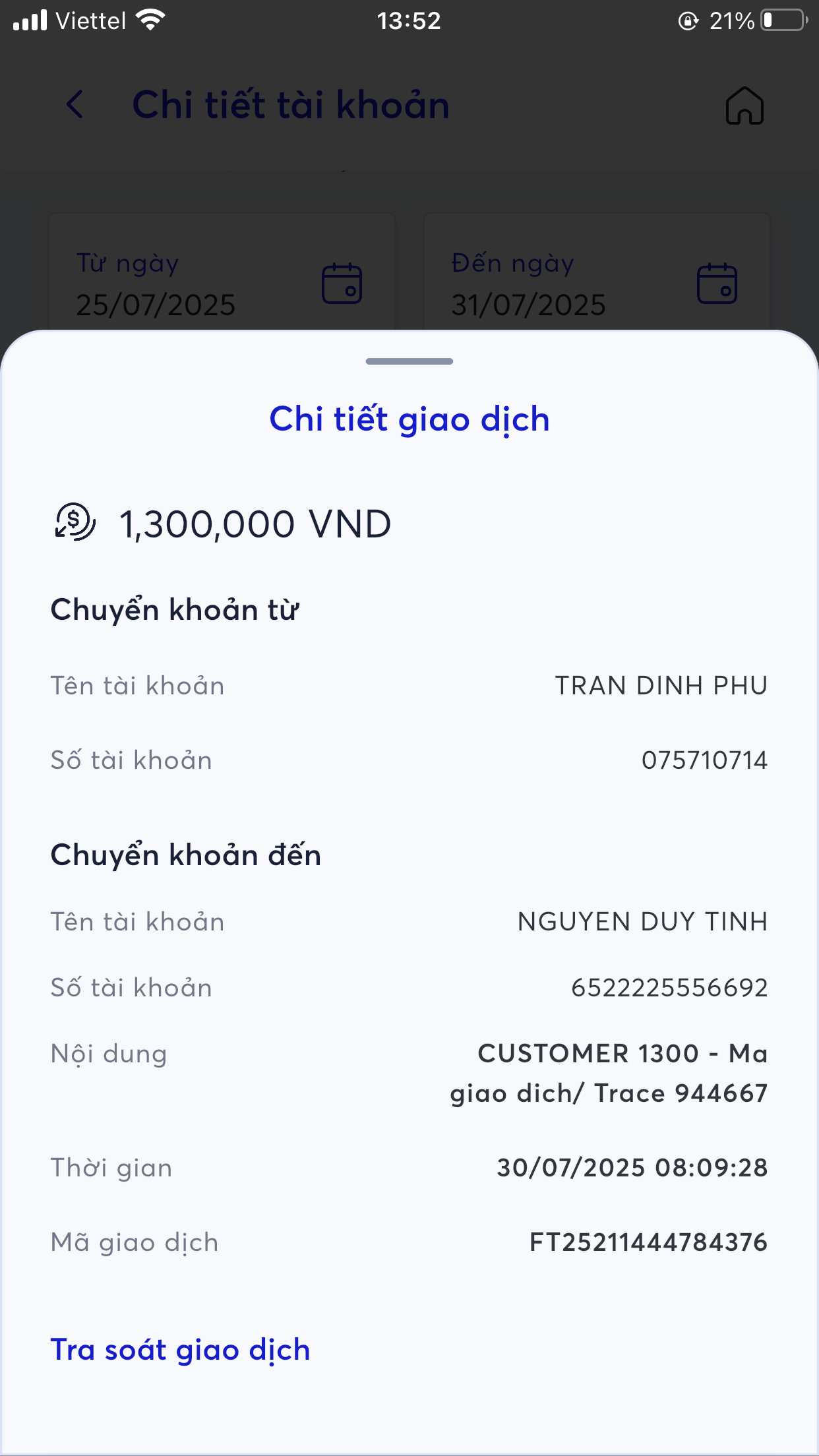 6522225556692 NGUYEN DUY TINH VP BANK bị cảnh báo lừa đảo scam