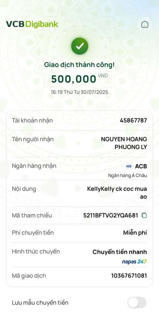 45867787 NGUYEN HOANG PHUONG LY ACB bị cảnh báo lừa đảo scam