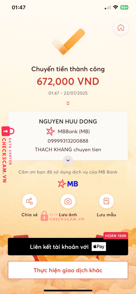 09999313200888 NGUYEN HUU DONG mb bank bị cảnh báo lừa đảo scam