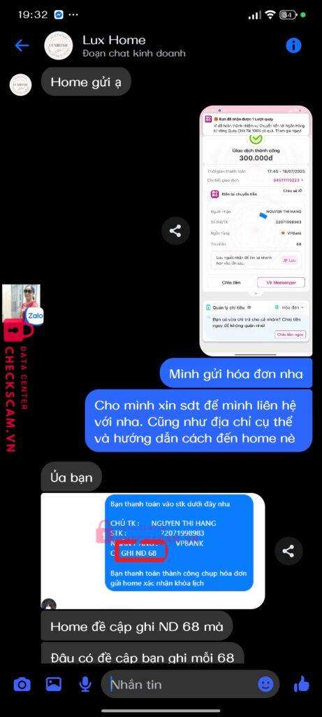 22071998983 NGUYEN THI HANG Vp bank bị cảnh báo lừa đảo scam