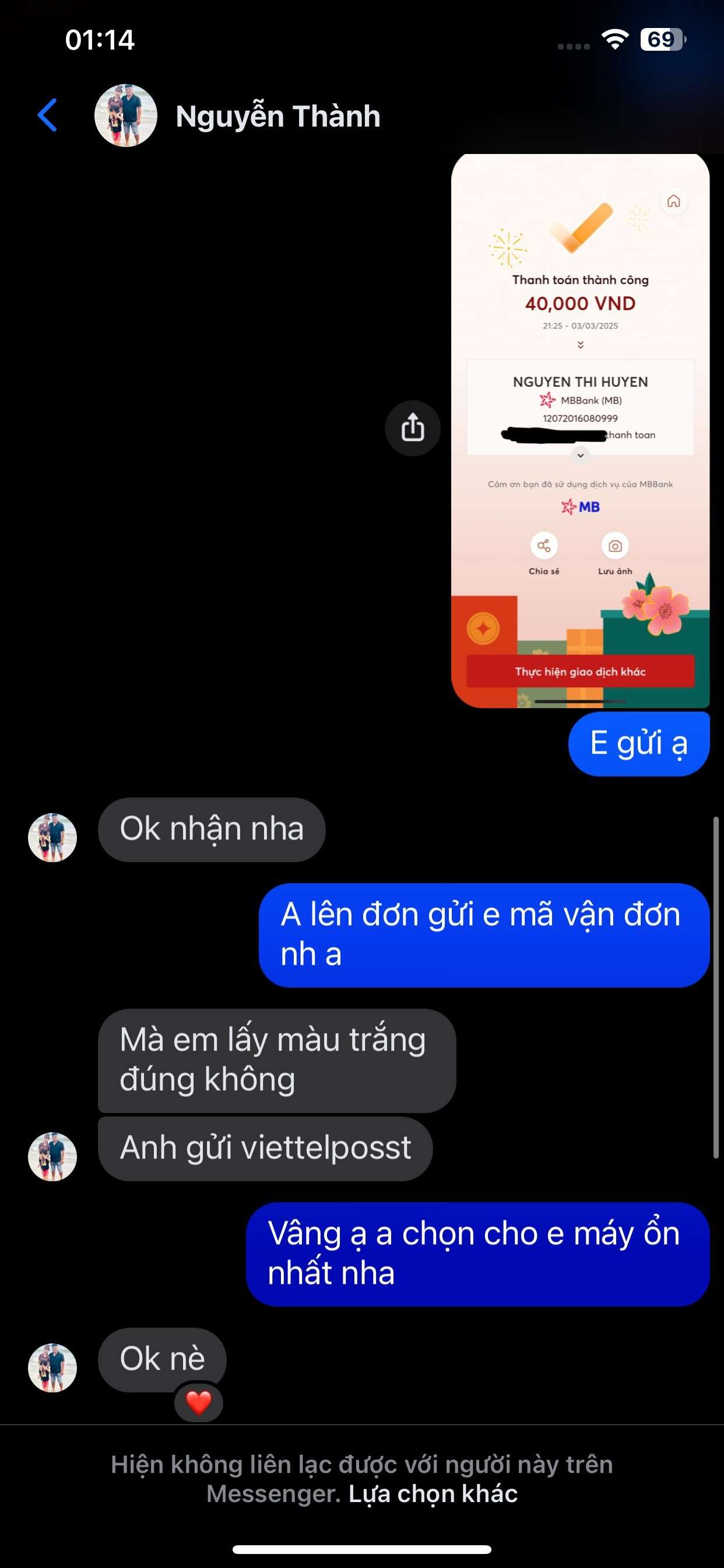 12072016080999 NGUYEN THI HUYEN MB BANK bị cảnh báo lừa đảo scam