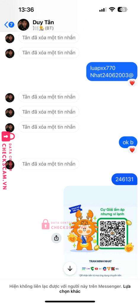 0972865217 NGUYEN THI KIM DAO Zalo Pay bị cảnh báo lừa đảo scam