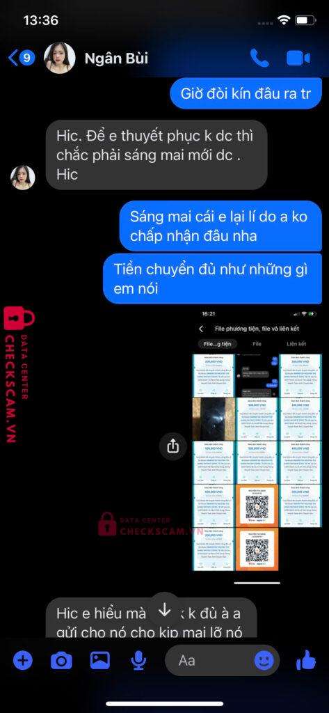 064009730 NGUYEN THI SANG VIB bị cảnh báo lừa đảo scam