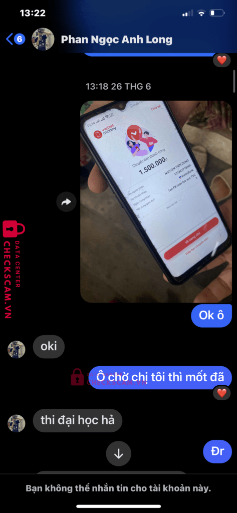 0986724157 NGUYEN TIEN DUNG VietinBank bị cảnh báo lừa đảo scam