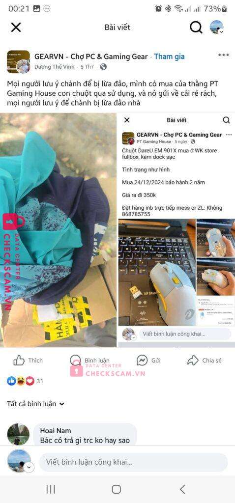 7544667 NGUYEN TRUONG THIEN PHU acb bị cảnh báo lừa đảo scam