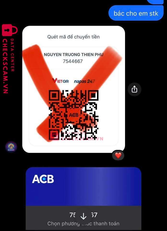 7544667 NGUYEN TRUONG THIEN PHU acb bị cảnh báo lừa đảo scam