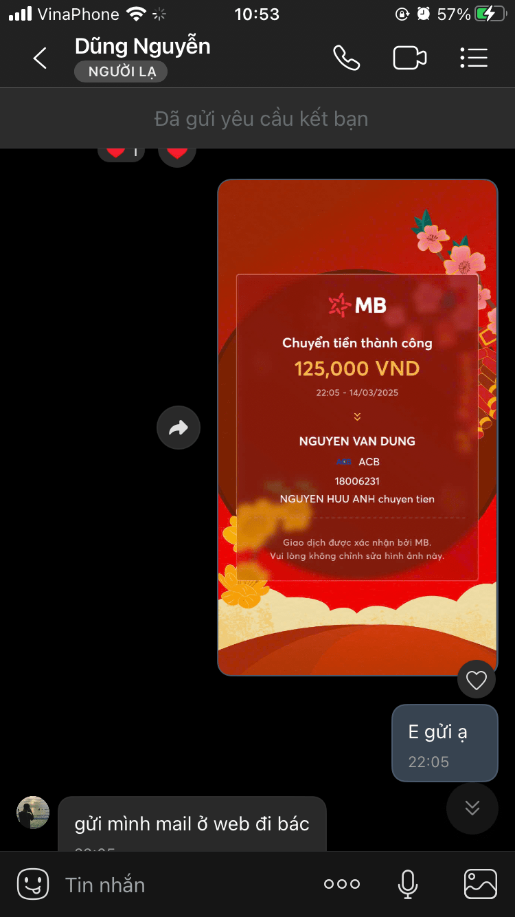 18006231 NGUYEN VAN DUNG ACB bị cảnh báo lừa đảo scam