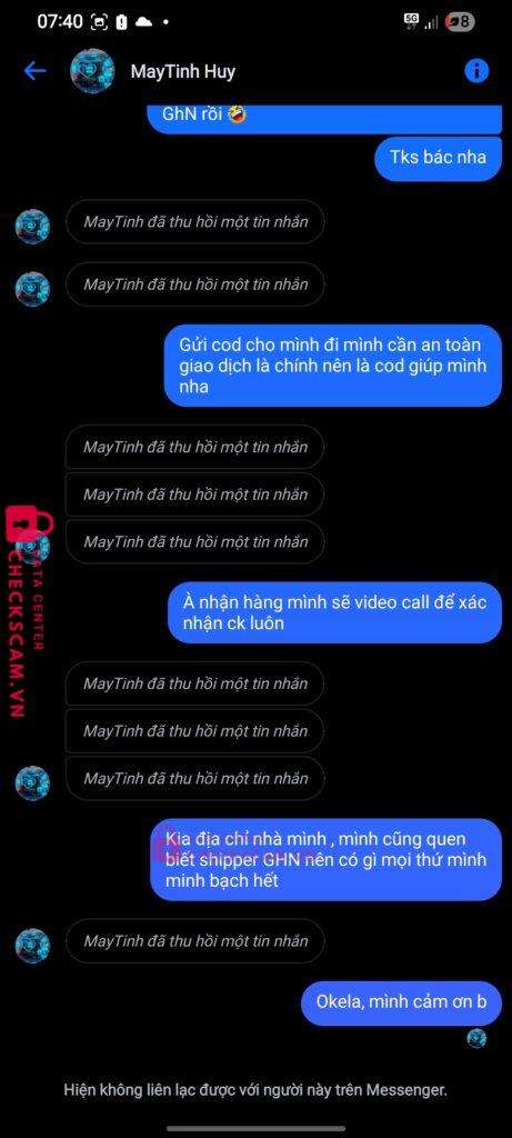 1052674899 NGUYEN VAN HUY Vietcombank bị cảnh báo lừa đảo scam