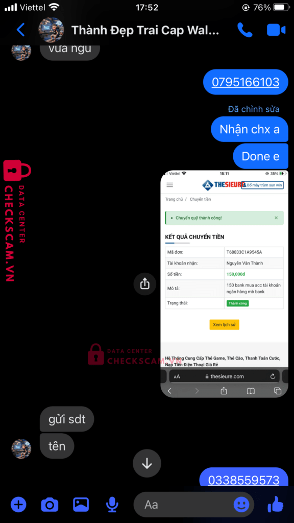 2301079999 NGUYEN VAN THANH MB Bank bị cảnh báo lừa đảo scam