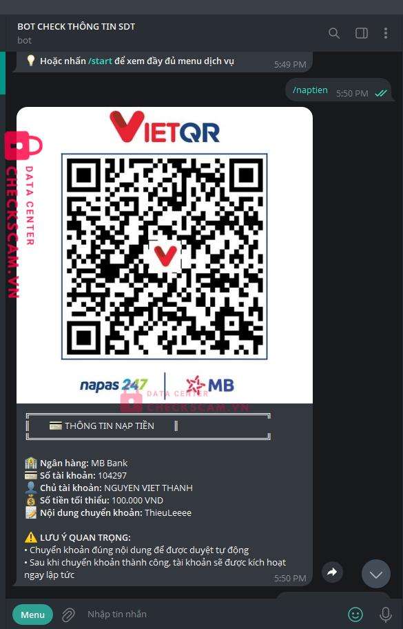 104297 NGUYEN VIET THANH MB Bank bị cảnh báo lừa đảo scam