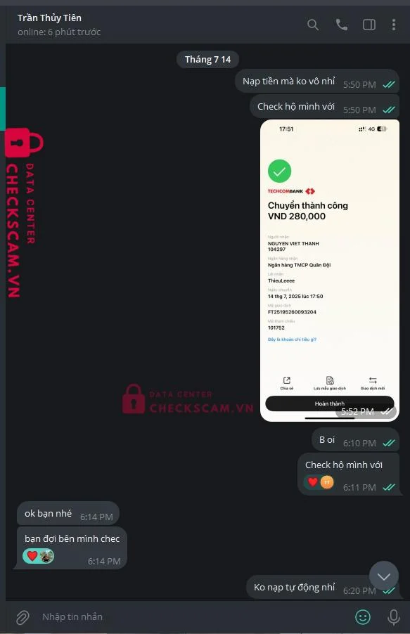 104297 NGUYEN VIET THANH MB Bank bị cảnh báo lừa đảo scam