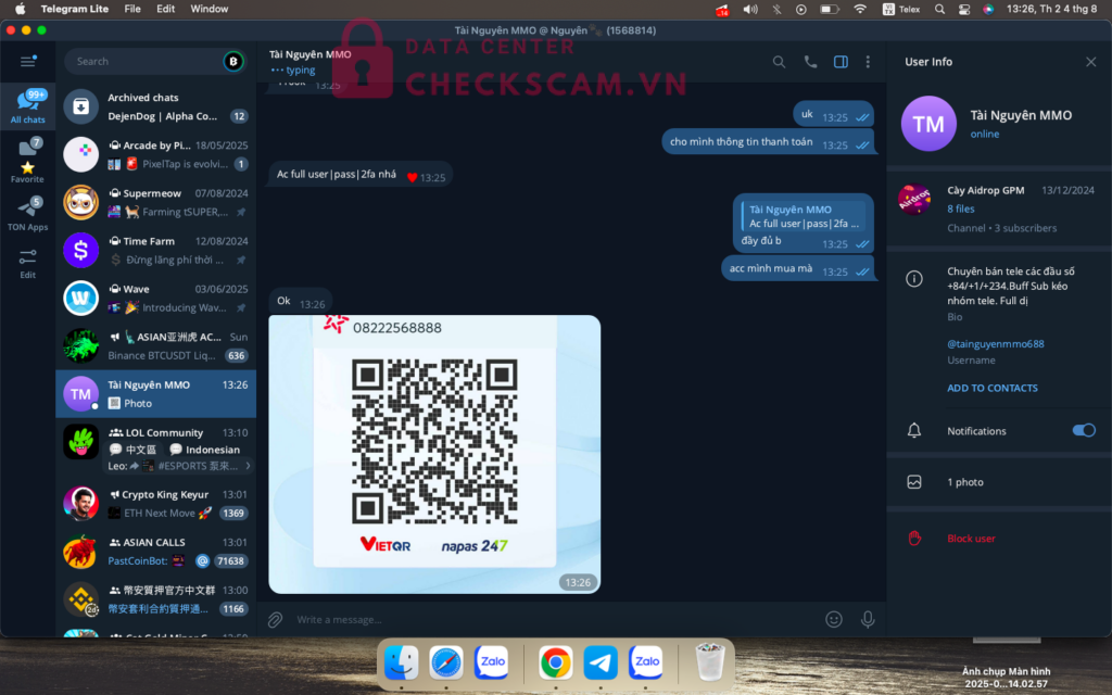 08222568888 NONG QUOC TRUC MB BANK bị cảnh báo lừa đảo scam