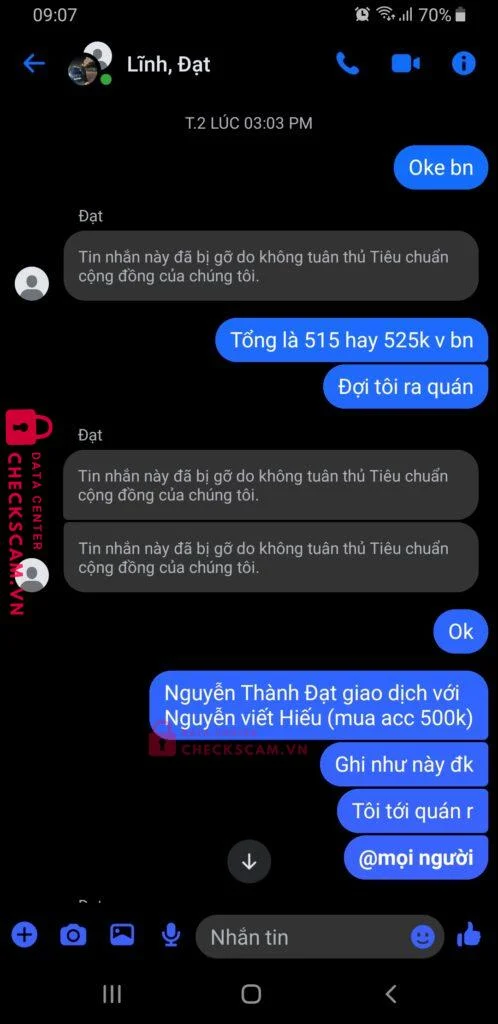 078928236 PHAM VAN LINH vib bị cảnh báo lừa đảo scam