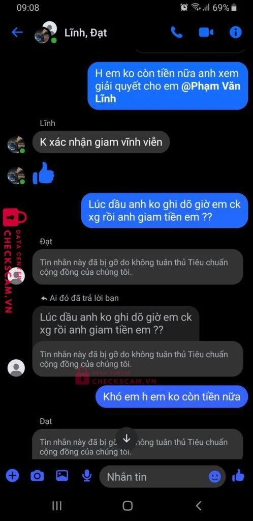 078928236 PHAM VAN LINH vib bị cảnh báo lừa đảo scam