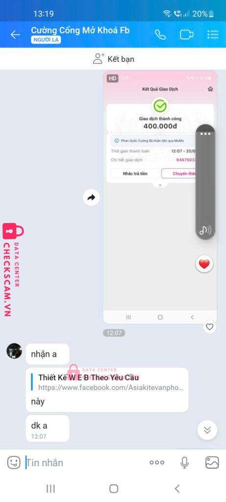 858785 PHAN QUOC CUONG MB Bank bị cảnh báo lừa đảo scam
