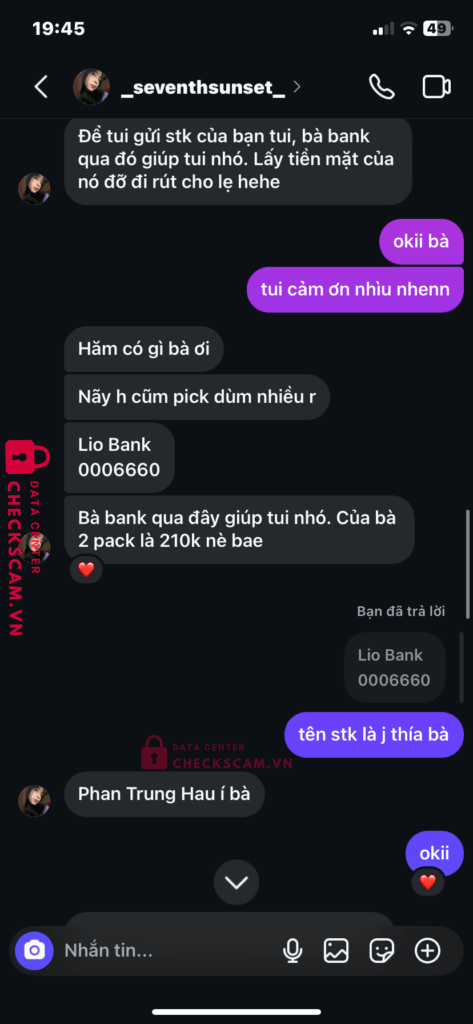 0006660 PHAN TRUNG HAU lio bank bị cảnh báo lừa đảo scam