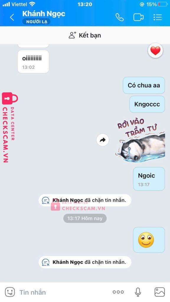 4956789789 TO KHANH NGOC MB bị cảnh báo lừa đảo scam