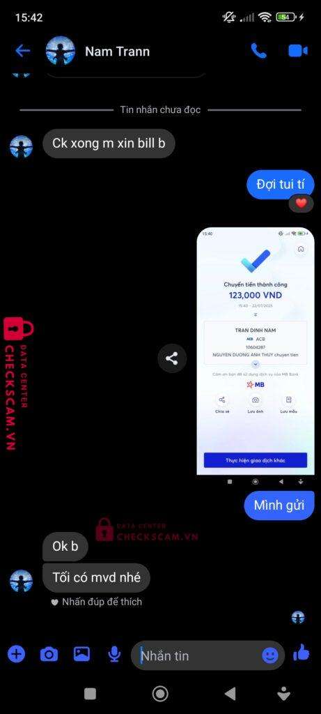 10604287 TRAN DINH NAM acb bị cảnh báo lừa đảo scam