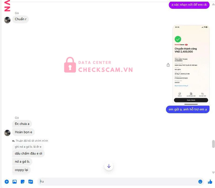 932909003 TRAN MINH THUAN VIB bị cảnh báo lừa đảo scam